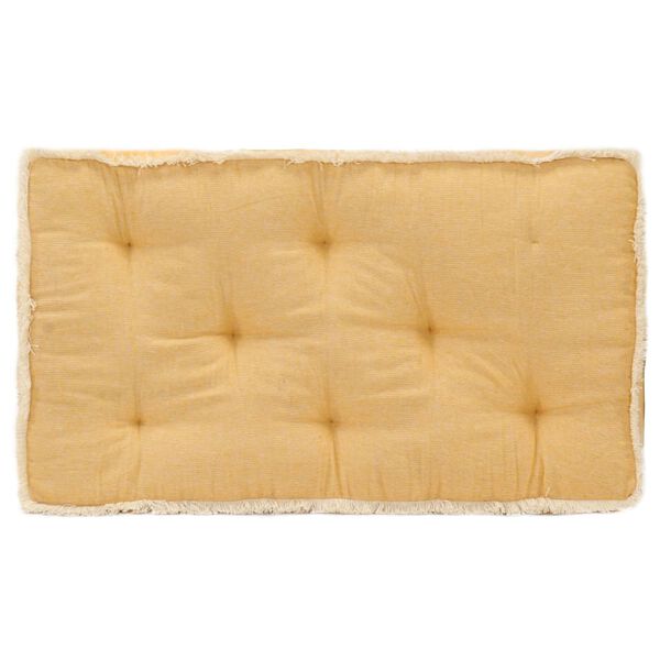 vidaXL Coussin de canap&eacute; palette Jaune 73x40x7 cm