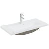 vidaXL Lavabo encastr&eacute; avec robinet 81x39x18 cm c&eacute;ramique blanc