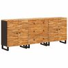 vidaXL Buffet 3 pc 60 x 33 x 75 cm Bois de mangue massif Marron