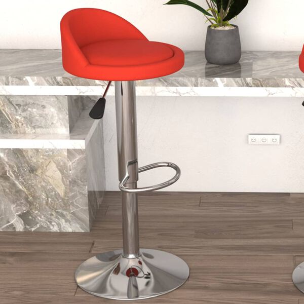 vidaXL Tabouret de bar Rouge Similicuir