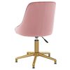 vidaXL Chaises pivotantes &agrave; manger lot de 2 Rose Velours