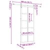 vidaXL Porte coulissante Marron 100 x 208 cm Bois de pin massif