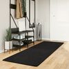 vidaXL Tapis HUARTE &agrave; poils courts doux et lavable noir 80x250 cm