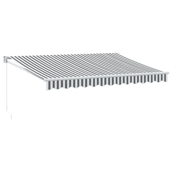 vidaXL Auvent r&eacute;tractable anthracite et blanc 3,5x2,5m tissu/aluminium