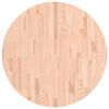 vidaXL Dessus de table &Oslash;80x4 cm rond bois massif de h&ecirc;tre