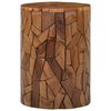 vidaXL Tabouret mosa&iuml;que Marron Bois de teck solide