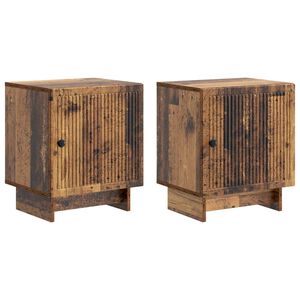 vidaXL Cabinet de chevet 2 pcs Bois ancien 43 x 34,5 x 50 cm