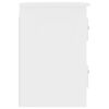 vidaXL Tables de chevet murales 2 pcs blanc brillant 41,5x36x53 cm