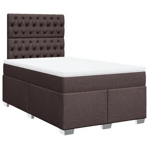 vidaXL Sommier &agrave; lattes de lit avec matelas Marron fonc&eacute; 120x200 cm