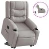vidaXL Fauteuil inclinable &eacute;lectrique gris nuage tissu