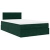 vidaXL Cadre de lit ottoman avec matelas vert fonc&eacute; 120x200 cm velours