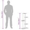vidaXL Support pour plantes 5 niveaux 43x22x98 cm Blanc M&eacute;tal