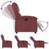 vidaXL Fauteuil inclinable Rouge bordeaux Similicuir