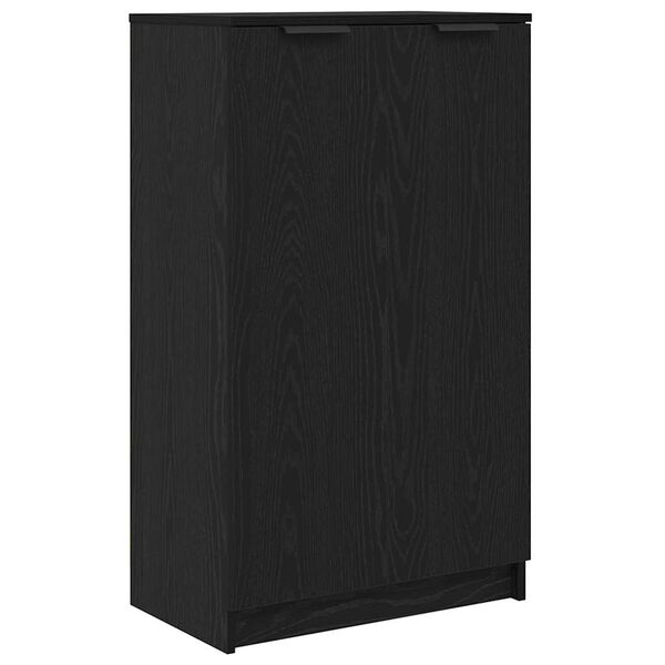 vidaXL Cabinet &agrave; chaussures avec &eacute;tag&egrave;re Ch&ecirc;ne noir 59 x 35 x 100 cm