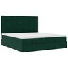 vidaXL Cadre de lit ottoman avec matelas vert fonc&eacute; 160x200 cm velours