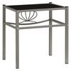 vidaXL Table de chevet Gris et noir 42,5x33x44,5 cm M&eacute;tal et verre