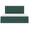 vidaXL Lit avec rangement et matelas Vert fonc&eacute; 160 x 200 cm Velours