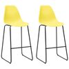 vidaXL Ensemble de bar 3 pcs Plastique Jaune