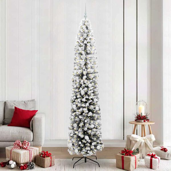 vidaXL Sapin de No&euml;l artificiel Vert 240 cm PVC et acier et plastique