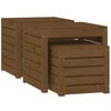 vidaXL Ensemble de bo&icirc;tes de jardin 3 pcs marron miel bois pin massif