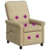 vidaXL Fauteuil de massage inclinable Vert gris 69 x 95 x 101 cm Tissu