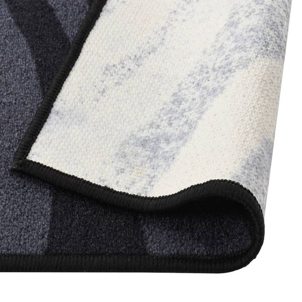 vidaXL Tapis de couloir Noir 80x350 cm