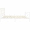 vidaXL Cadre de lit sans matelas blanc 200x200 cm bois massif