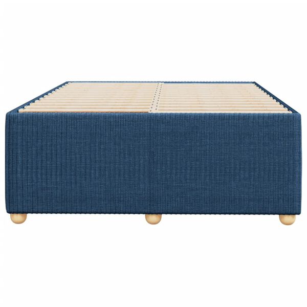 vidaXL Cadre de lit sans matelas bleu 120x190 cm tissu