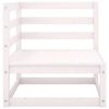 vidaXL Salon de jardin 9 pcs Blanc Bois de pin massif