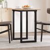 vidaXL Table &agrave; manger cadre en O 80x50x75 cm bois de pin massif acier