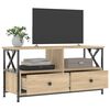 vidaXL Meuble TV chêne sonoma 90x33x45 cm bois d'ingénierie et fer