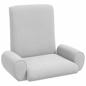 vidaXL Fauteuil de sol ajustable Gris clair Velours grain&eacute;