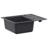 vidaXL &Eacute;vier de cuisine avec &eacute;gouttoir Granit 57.5 x 46 x 28 cm