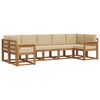 vidaXL Ensemble de canap&eacute;s d'ext&eacute;rieur 7 pc Naturel et Beige