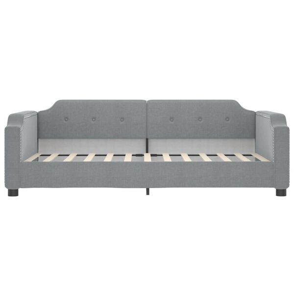 vidaXL Lit de jour avec matelas gris clair 100x200 cm tissu