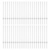 vidaXL Poteau de cl&ocirc;ture ench&acirc;ss&eacute; 44 pcs Argent&eacute; 120 cm