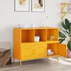 vidaXL Buffet jaune moutarde 100,5x39x79 cm acier