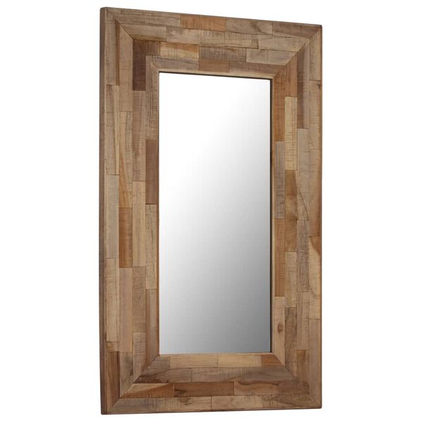 vidaXL Miroir teck recycl&eacute; 50 x 80 cm