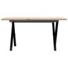 vidaXL Table basse cadre en X 80x50x40 cm bois de pin massif et acier