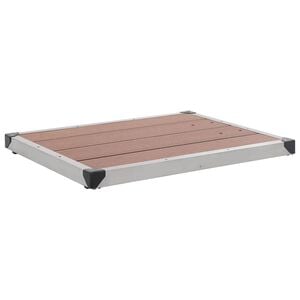vidaXL Receveur de douche ext&eacute;rieur WPC Inox 80x62 cm Marron