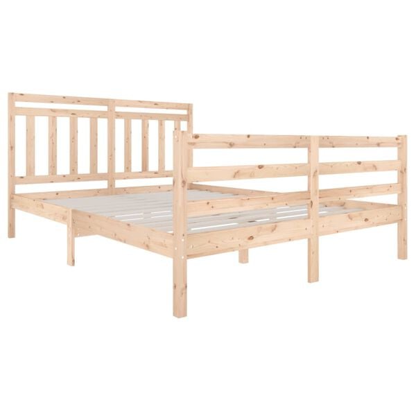 vidaXL Cadre de lit sans matelas bois massif