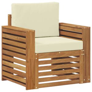 vidaXL Canap&eacute; d&rsquo;ext&eacute;rieur Bois d'acacia massif et polyester Naturel