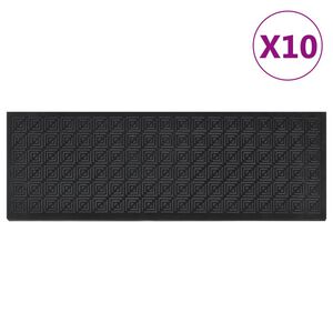 vidaXL Marches d'escalier 10 pcs 25x75 cm caoutchouc