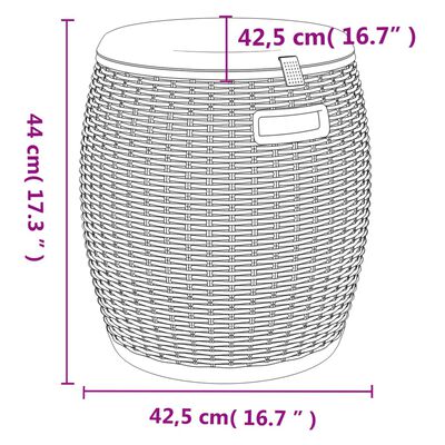 vidaXL Boîte de rangement de jardin 4 en 1 marron clair polypropylène