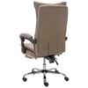 vidaXL Chaise de bureau Taupe Tissu