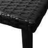 vidaXL Chaises longues lot de 2 avec table résine tressée noir