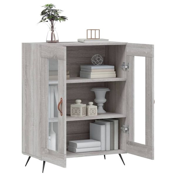 vidaXL Buffet sonoma gris 69,5x34x90 cm bois d'ing&eacute;nierie