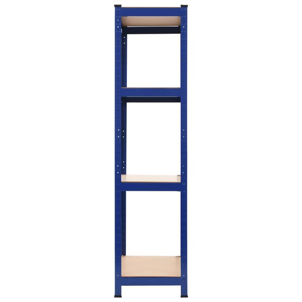 vidaXL &Eacute;tag&egrave;res de rangement 2 pcs Bleu 80x40x160 cm Acier et MDF