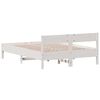 vidaXL Cadre de lit sans matelas blanc 140x190 cm bois de pin massif