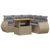 vidaXL Salon de jardin avec coussins 6 pcs beige r&eacute;sine tress&eacute;e